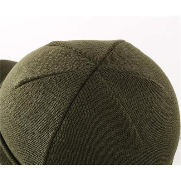 Men's Winter Beanie Hat Army Green - Picture 3 of 6